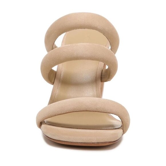 Vince Womens Tan Suede Strappy Open Toe Slip On Block Heel Sandals Sz 8.5 M New - Picture 11 of 14